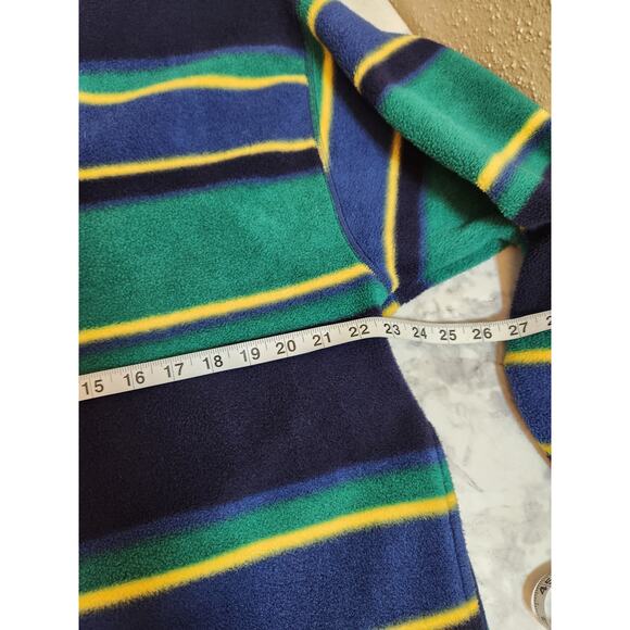 Eddie Bauer Men's Multicolor Stripe Long Sleeve Fleece Pullover Sweatshirt Large - Picture 5 of 6